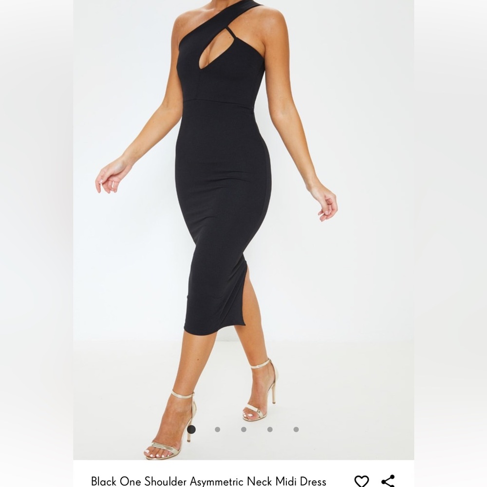 Pretty Little Thing Black Asymmetrical Dress